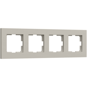 Рамка на 4 поста Slab (дымчатый софт) Werkel W0042917 (a071628)