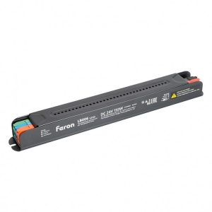 Трансформатор для светодиодной ленты с диммированием 150W 24V IP20 клипсы Feron LB006 52130