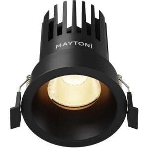 Встраиваемый светильник круглый светодиодный Maytoni Dip DL117-15W-2.7K-B