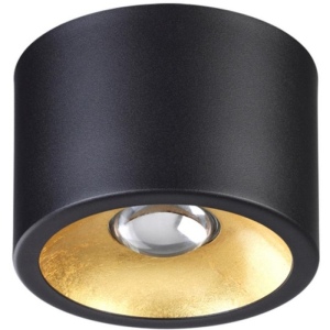 Потолочной накладной светильник Odeon Light Glasgow 6669/1CL LED GU10 1*7W 220V черный с золотым фоль-м