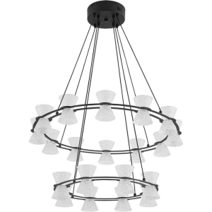 8341/70L LEDIO LN26 227 черный/прозрачный металл/акрил Люстра подвесная LED 70W 3000K 220V VINORA