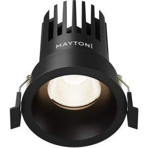 Встраиваемый светильник круглый светодиодный Maytoni Dip DL117-15W-4K-B