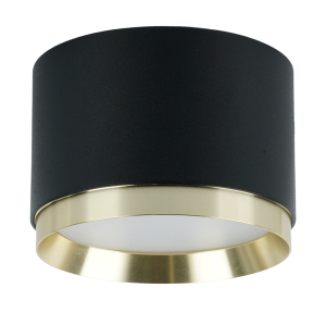 Светильник потолочный Feron Barrel DUET HL459 12W, 230V,GX53, черный + золото IP20