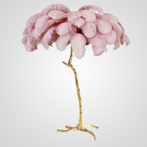 Торшер страусиные перья Feather Lamp A Modern Grand Tour розовый ImperiumLoft 41.108-0 (189583-22)