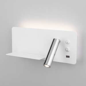 Бра светодиодное для чтения с USB-портом и выключателем Fant L LED белый/ хром (MRL LED 1113)