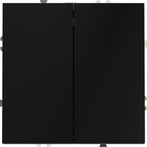 Проходной переключатель двухклавишный (черный матовый) Voltum S70 VLS020308