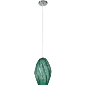 Подвесной светильник Lumion Tide 8290/1A хром/зеленый, металл/стекло E27 1*60W 220V