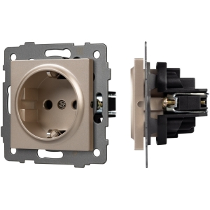 Механизм встраиваемый электрической розетки SCT-MEU1-PL-GD-V (250V, 16A) Arlight 049817
