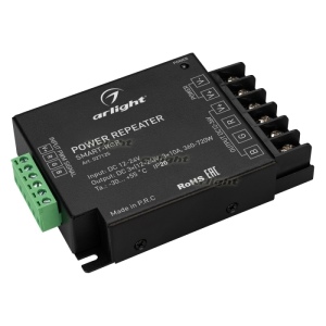 Усилитель SMART-RGB (12-24V, 3x10A) (IP20 Металл) 027125