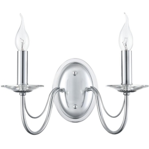 Бра Lumion Incanto 8034/2W металл/стекло, хром/прозрачный E14 2*40W 220V подсвечник
