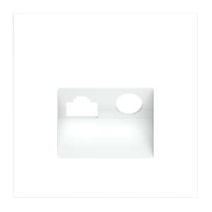 Накладка для розетки TV+RJ45 Voltum S70 VLS002702 (белый матовый)