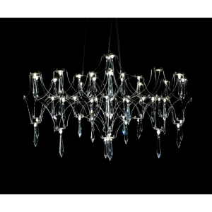 Подвесная люстра диммируемая Kink Light Галанта 07882-63,02(21) хром Led 36*0,5W с пультом ДУ