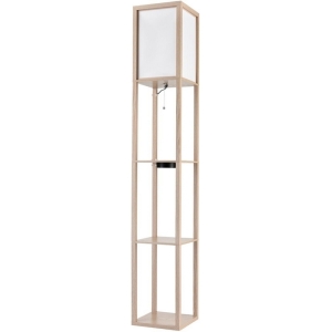 Торшер Lumion Practic 8091/1F дерево/белый, дерево/текстиль Е27 1*60W 220V