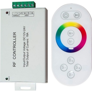 Контроллер для светодиодной ленты с П/У белый, 12-24V, LD56