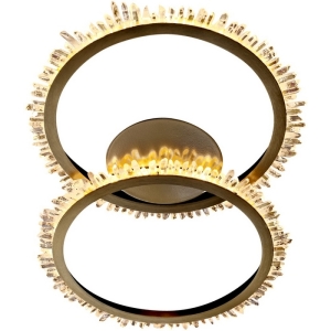 Люстра потолочная светодиодная золотая хрустальная Delight Collection Quartz Halo MX20020154-2A satin gold кольцо