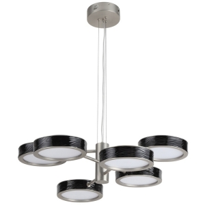 Подвесна люстра светодиодная Odeon Light Riviera 5451/99LB черный/никель/металл/керамика/акрил LED 99W 2000К/3000K/4000K