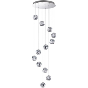 Потолочная каскадная люстра Odeon Light Jemstone 5084/60L хром/прозрачный/металл/акрил LED 60W 4000K 3000Лм