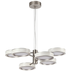 Подвесна люстра светодиодная Odeon Light Riviera 5451/99L белый/никель/металл/керамика/акрил LED 99W 2000К/3000K/4000K