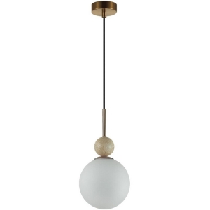 Подвесной светильник Odeon Light Lolla 6625/1A бронзовый/белый/камень/металл IP20 E14 40W 220V