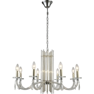 Подвесная люстра Crystal Lux AURELIO AURELIO SP8 GOLD+CHROME/TRANSPARENT