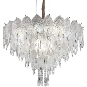Подвесная люстра Delight Collection Crystal leaf 6489P/D800 gold/clear