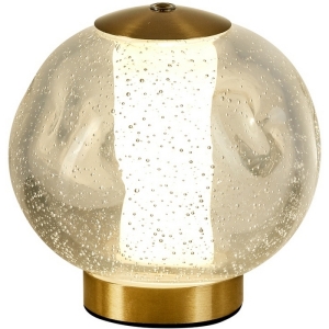 Интерьерная настольная лампа светодиодная Delight Collection OD2437 OT2437-T brass/clear