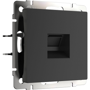 Розетка Ethernet RJ-45 (черный матовый) Werkel W5120108