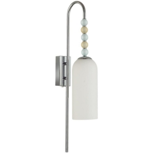 Бра с выключателем Lumion Tracy 8271/1W хром/голубой/желтый/белый, металл/стекло Е14 1*40W 220V