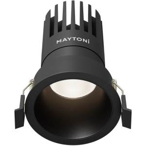 Встраиваемый светильник круглый светодиодный Maytoni Dip DL118-15W-4K-B