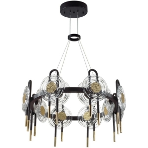 Подвесная люстра Odeon Ligh LED 5407/92L черный/золото/металл/стекло 92W 3000K