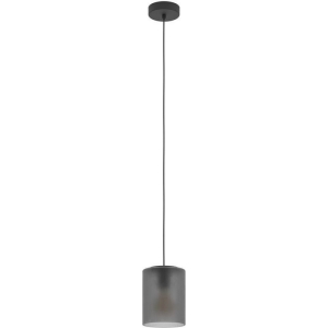 Подвесной светильник Eglo Colomera 901162 1х40W (E27) сталь, черный/матовое серое стекло