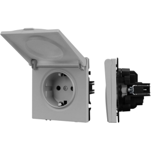 Механизм розетки влагозащищённый SCT-NOBE-MCP-SFPL-IS (230V, 16A) (Arlight, Никель) 059441