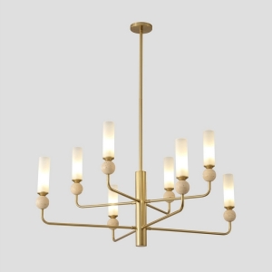 Потолочная люстра на штанге Crystal Lux SIMPLY SP8 BRASS