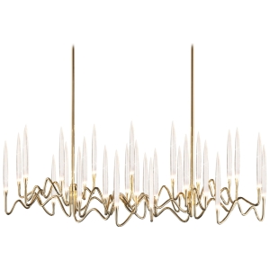 Люстра на штанге Il Pezzo Chandelier Brass and Crystals L120