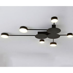 Настенно-потолочный светильник диммируемый Kink Light Фирс 2206D,19 черный Led 48W (4000K) с пультом ДУ