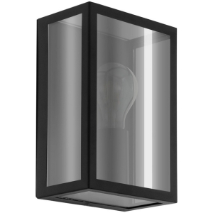 Настенный уличный светильник Eglo Alamonte Smoke 33627 1x40W(E27) IP44 сталь, черный, стекло, черный, прозрачный