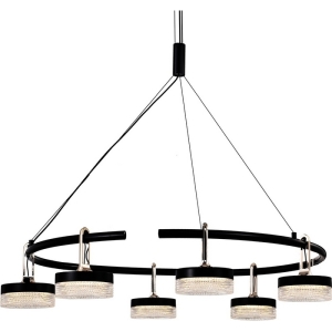 Подвесная люстра светодиодная Delight Collection P0855 P0855-6C black кольцо