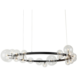 Подвесная люстра молекулы Delight Collection Art Deco Bubble KM1294P-24 black/clear