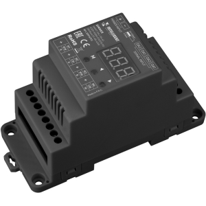 INTELLIGENT ARLIGHT Диммер SMART-DALI-104-62-ADDR-RGBW-DT6/DT8-PD-DIN Black (12-48V, 4x5А) (IARL, IP20 Пластик) 039147(1)