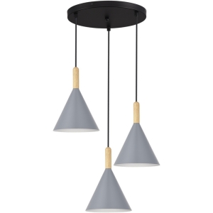 Светильник подвесной Evoluce Arket SLE1255-433-03 Черный/Серый E27 3*40W