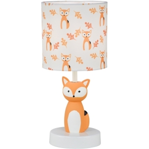 Детская настольная лампа Escada Animal 10166/L Fox 1х40Вт Е14, керамика/ткань, оранжевый/белый/орнамент лисички