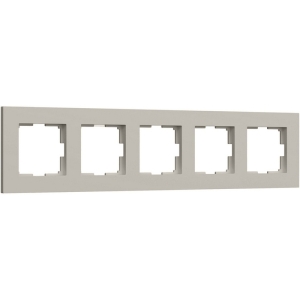 Рамка на 5 постов Slab (дымчатый софт) Werkel W0052917 (a071630)