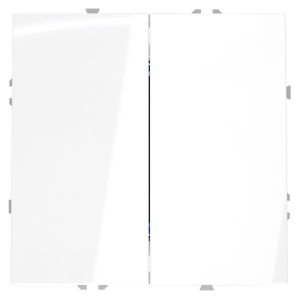 Перекрестный переключатель встраиваемый IP30 Voltum S70 VLS020501 двухклавишный 10А, (белый глянцевый)