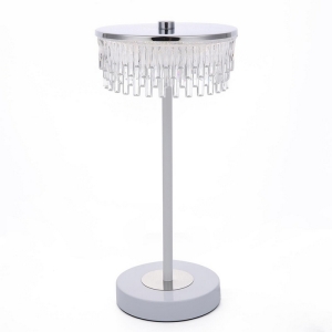 Настольная лампа Lumion Satiana 8253/1TL серебро/белый/прозрачный, металл/акрил LED 7W 4000К 220V