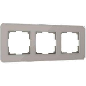 Рамка из стекла на 3 поста дымчатый (a057876) Werkel Elite W0032417