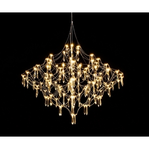 Подвесная люстра диммируемая Kink Light Галанта 07881-80,33(21) золото Led 66*0,5W с пультом ДУ