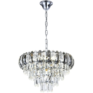 Подвесная люстра светодиодная 50 см на цепи 140008/8P E14*40W Chrome Escada Shifen ES0000018
