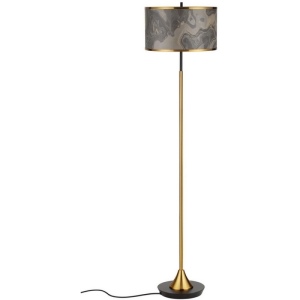 Торшер Odeon Light Bergi 5064/2F античн.бронза/серо-беж./металл/натур.камен."шпон" E27 LED 2*10W