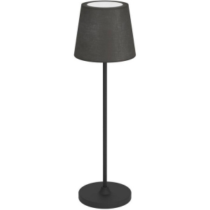 75938 Аккум. настольн лампа сенсорн., димм. LEONERO, H340, 3,8W(LED), 2400K, 3000K, 4000K, 300lm, сталь, черн/текстиль, черн
