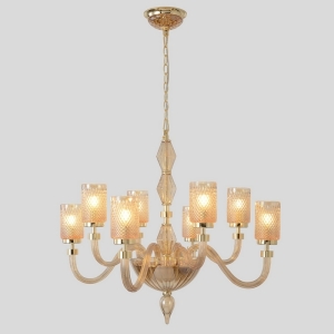 CRYSTAL LUX Люстра SILVESTRO SP8 AMBER
